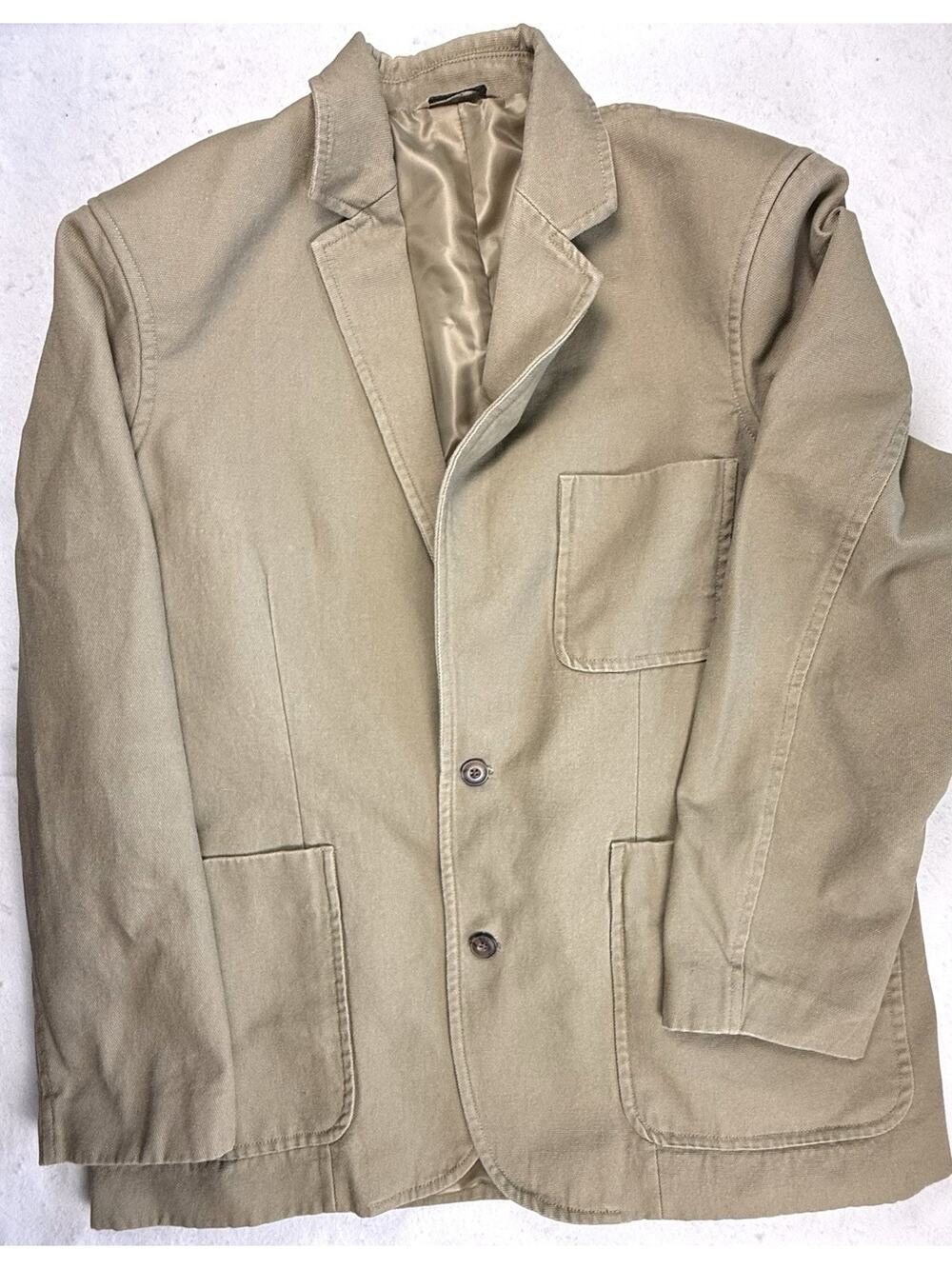 Duluth Trading Co Jacket Mens Khaki XLT Presentation Coat Chore Blazer
